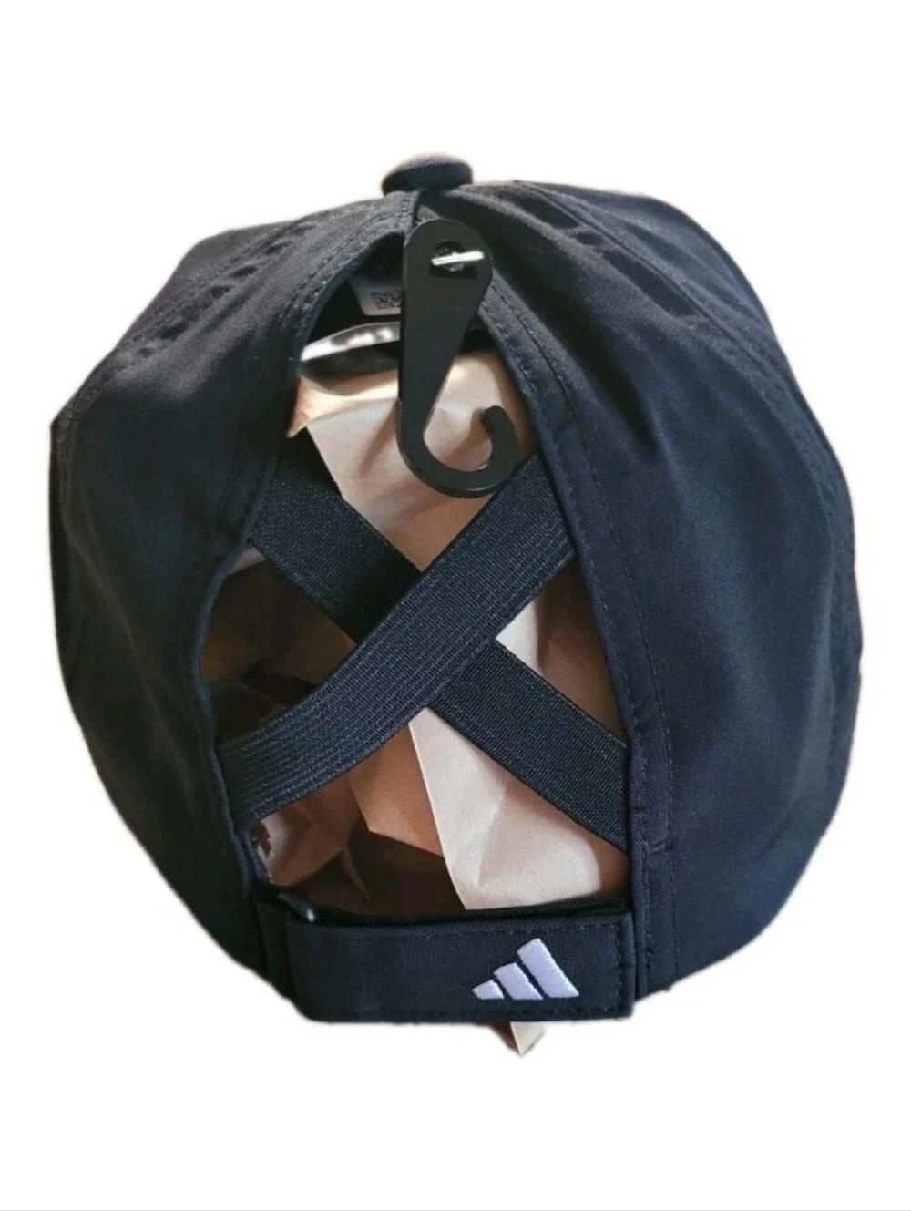Adidas Womens Golf Crisscross Hat Cap Black White Adjustable Curved Bill IQ2889